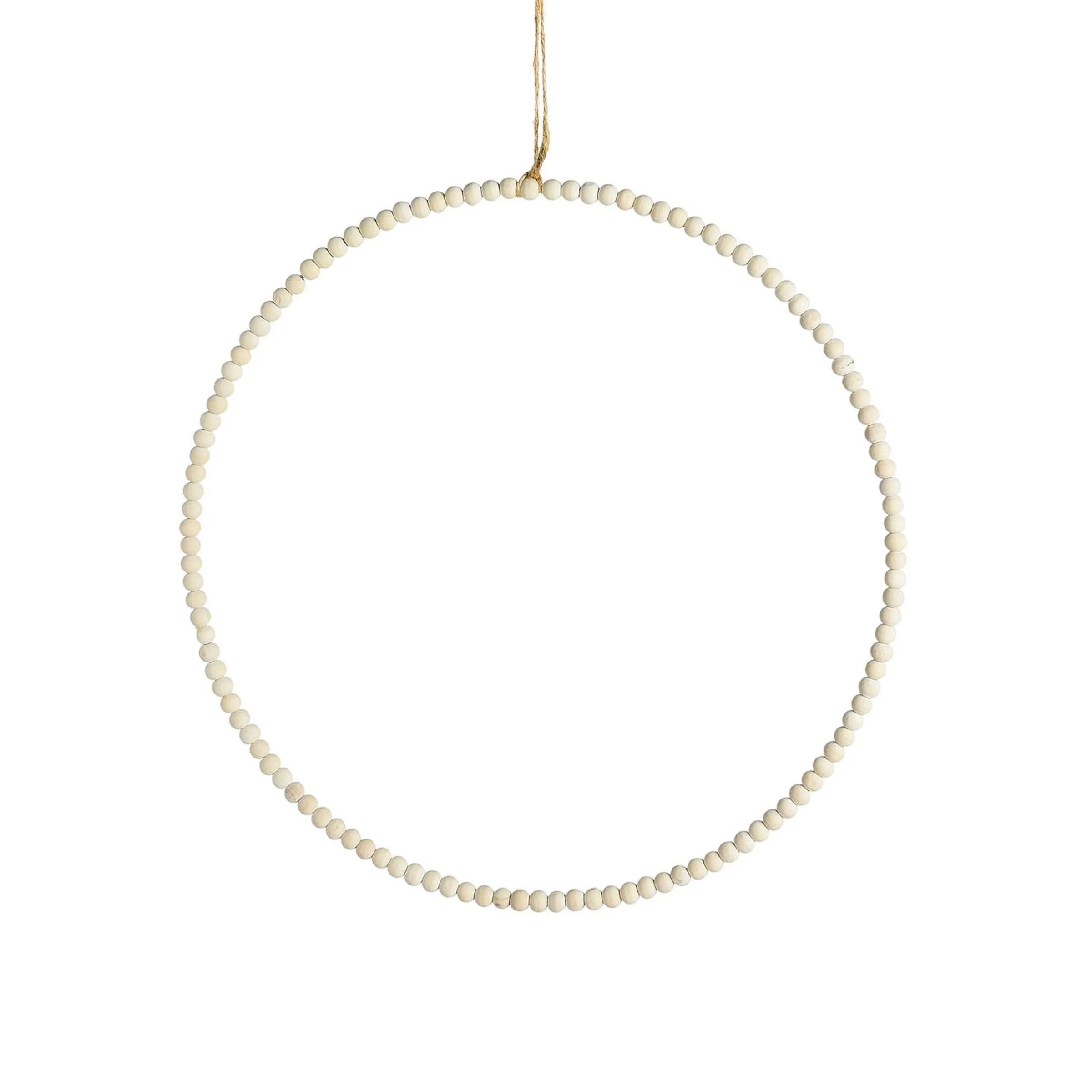 Depot Bague En Bois Décorative Perles Discount