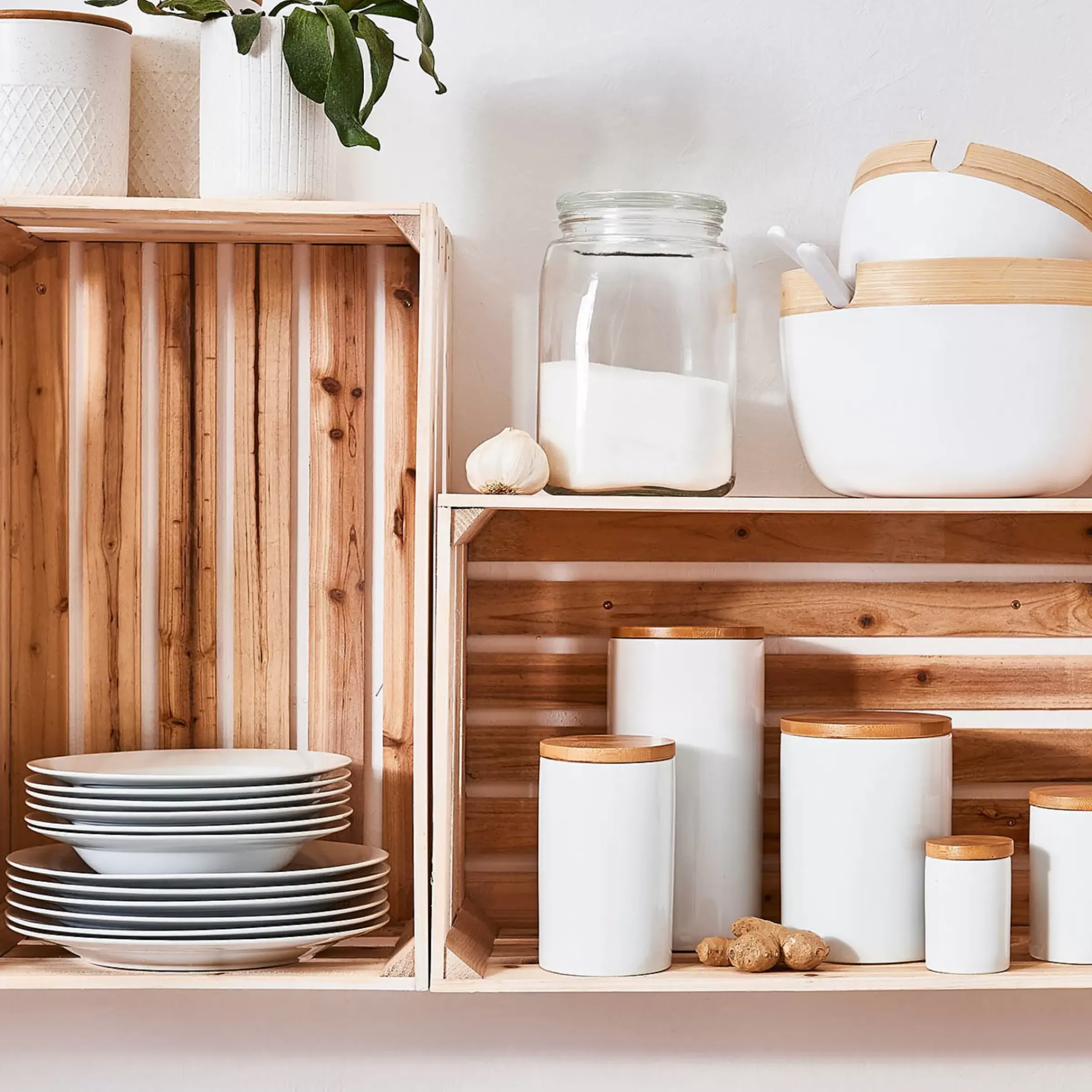 Depot Boite A Provisions Lina Avec Couvercle En Bois