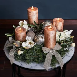 Depot Bougie Pilier Finition Metallisee