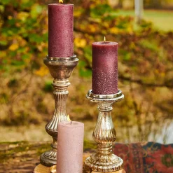 Depot Bougie Pilier Finition Metallisee