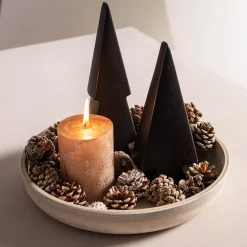 Depot Bougie Pilier Finition Metallisee