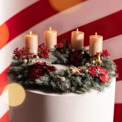 Depot Bougie Pilier Finition Metallisee