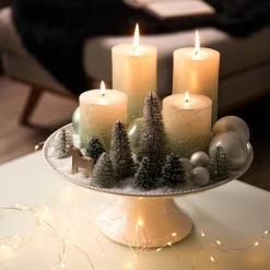 Depot Bougie Pilier Metallic Granulat