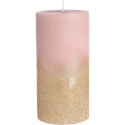 Depot Bougie Ronde Or Paillete