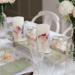 Depot Bougie Souche Gypsophile