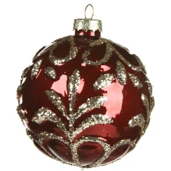 Depot Boule De Noël En Verre En Relief