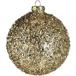 Depot Boule De Noël En Verre Granules A Paillettes