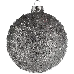 Depot Boule De Noël En Verre Granules A Paillettes