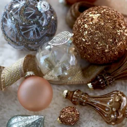 Depot Boule De Noël En Verre Granules A Paillettes