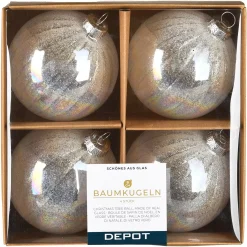 Depot Boule De Noël En Verre Holo Glimmer