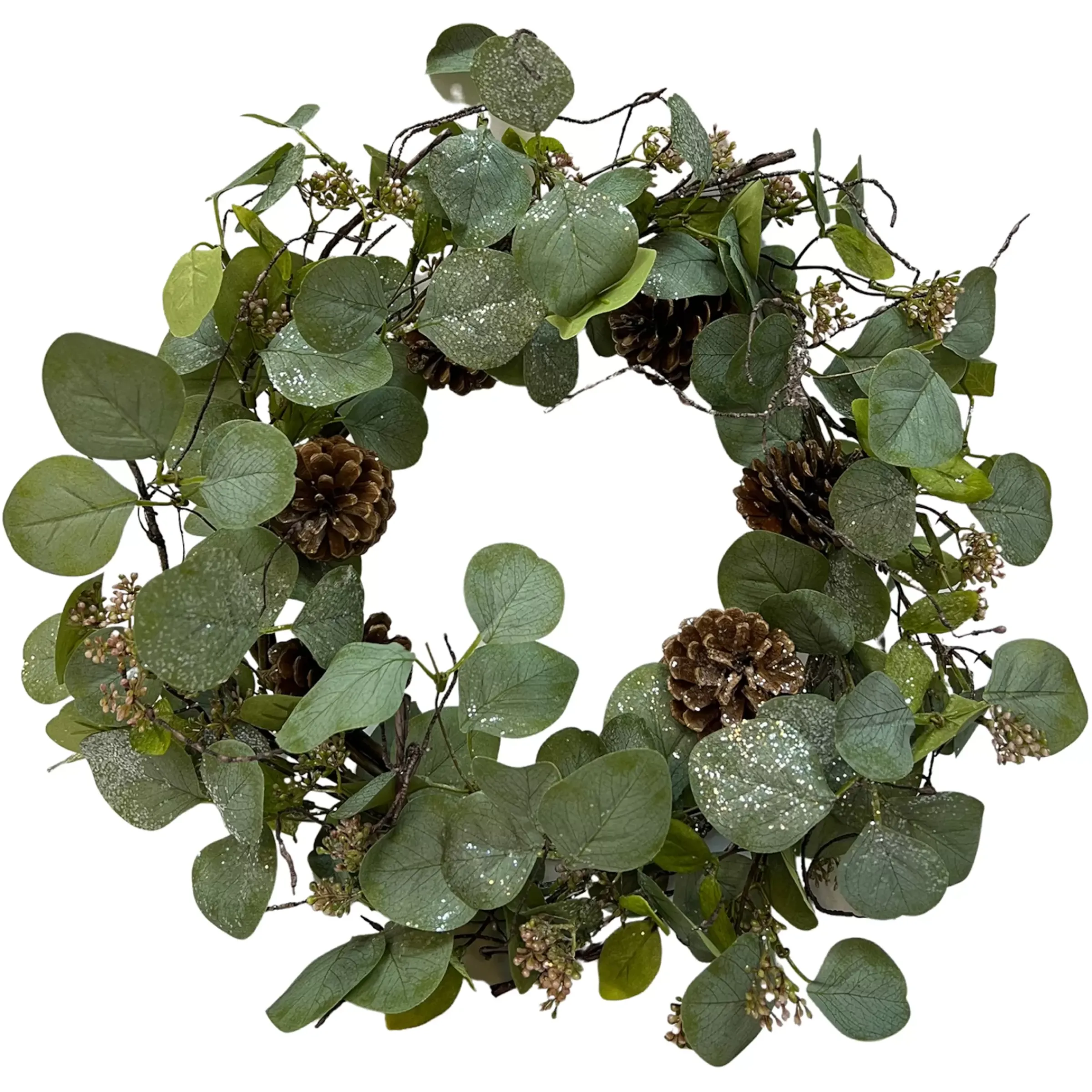 Depot Couronne Artificielle Eucalyptus & Sapin