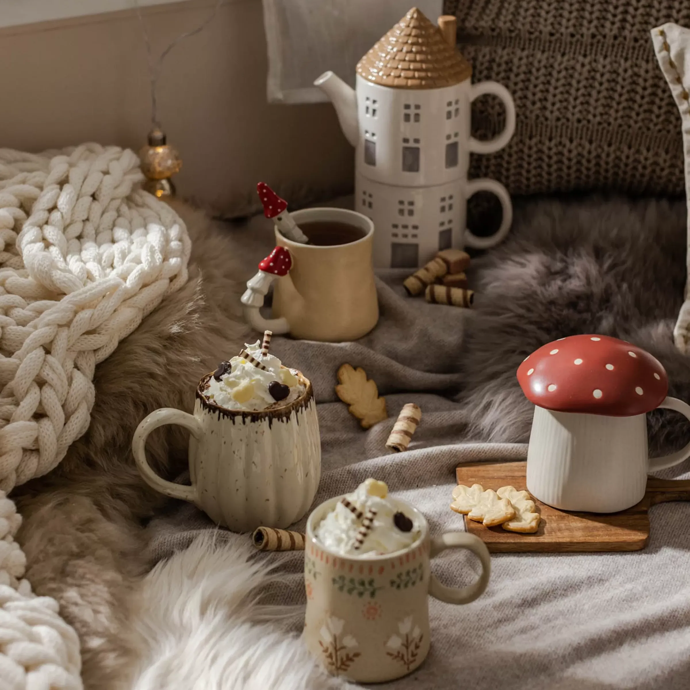 Depot Coussin D'Assise En Fourrure Synthetique