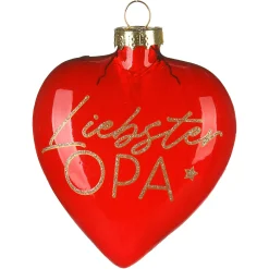 Depot Décorations D'Arbre En Verre Coeur Grand-Pere