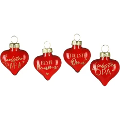 Depot Décorations D'Arbre En Verre Coeur Famille