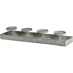 Depot Deko-Tablett Zinc Mit 4 Tullen