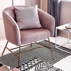 Depot Fauteuil Lounge En Velours Ramsey Cheap