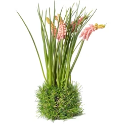 Depot Fleur Artificielle Jacinthe Dans Une Boule D'Herbe