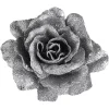 Depot Fleur Artificielle Scintillante Rose Sur Clip