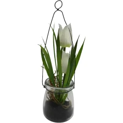 Depot Fleur Artificielle Tulipe Dans Vase En Verre