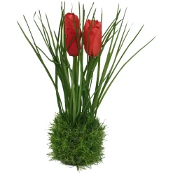 Depot Fleur Artificielle Tulipe Dans Une Boule D'Herbe