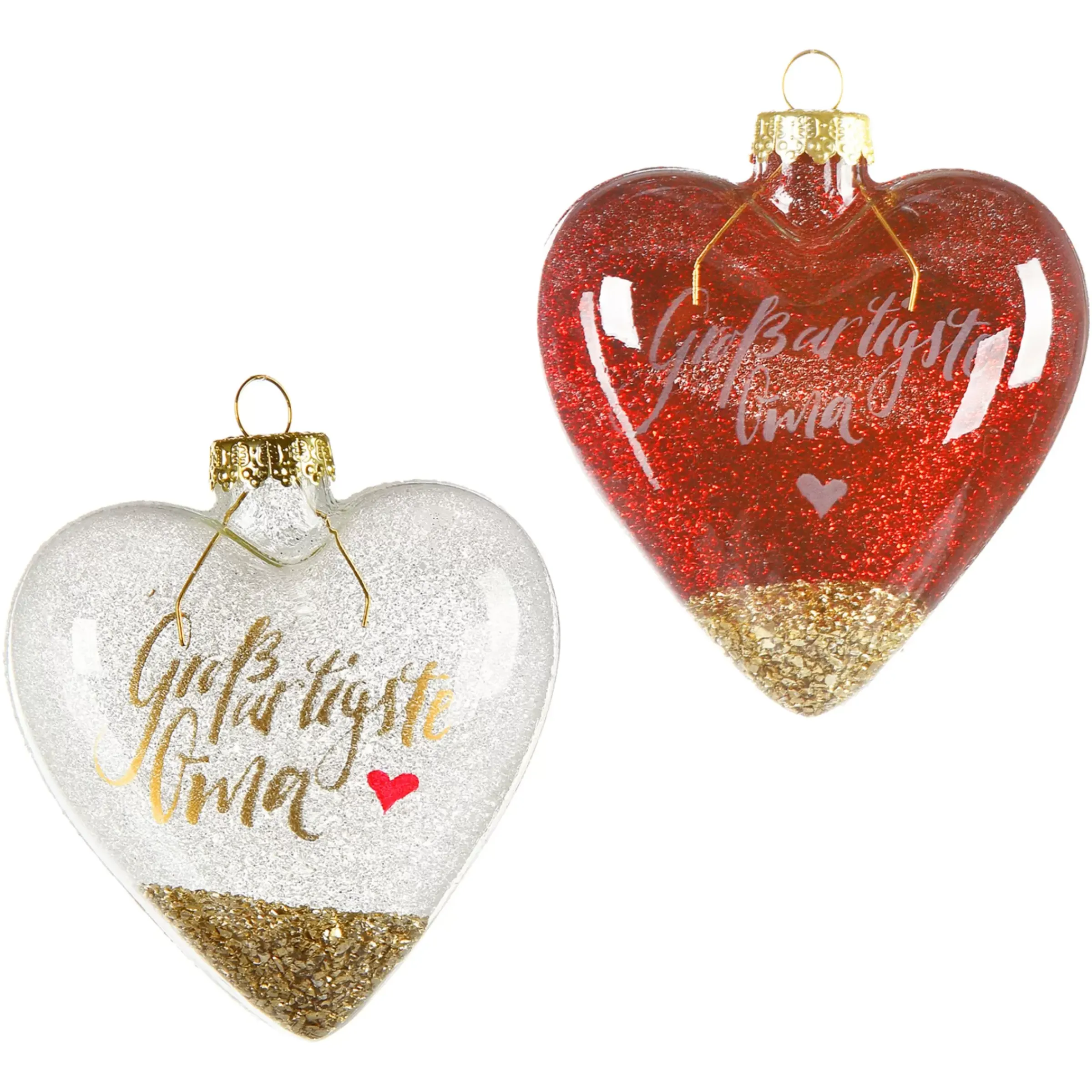 Depot Glas-Baumschmuck Heart Oma