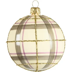 Depot Glas-Weihnachtskugel Checkered