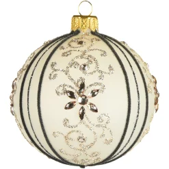 Depot Glas-Weihnachtskugel Florale