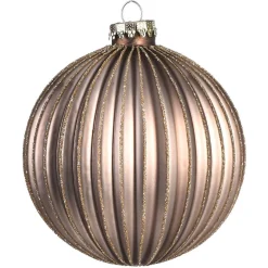 Depot Glas-Weihnachtskugel Glitterstripe