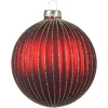 Depot Glas-Weihnachtskugel Glitterstripe