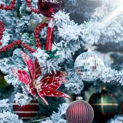 Depot Glas-Weihnachtskugel Glitterstripe