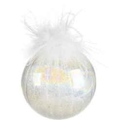 Depot Glas-Weihnachtskugel Holo Glimmer