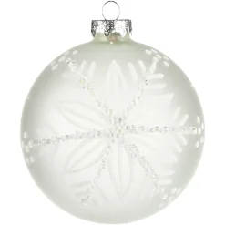 Depot Glas-Weihnachtskugel Schneeflocke