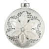 Depot Glas-Weihnachtskugel Schneeblume