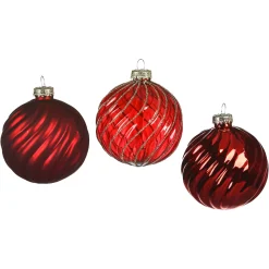 Depot Glas-Weihnachtskugel-Set Spiral