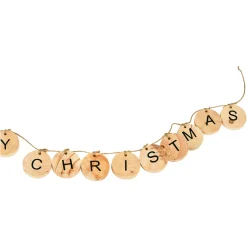 Depot Guirlande Décorative En Bois Merry Christmas