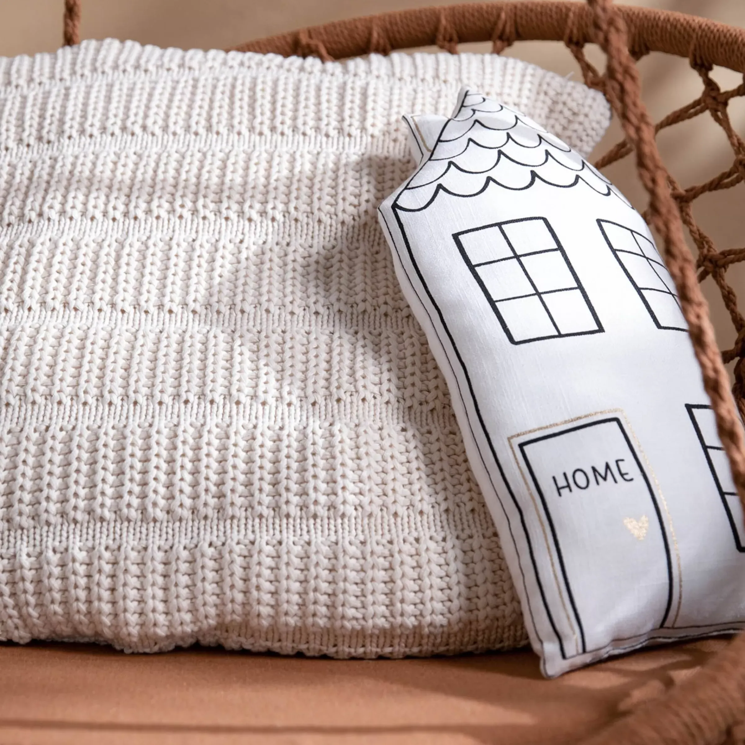 Depot Housse De Coussin En Tricot Stripe