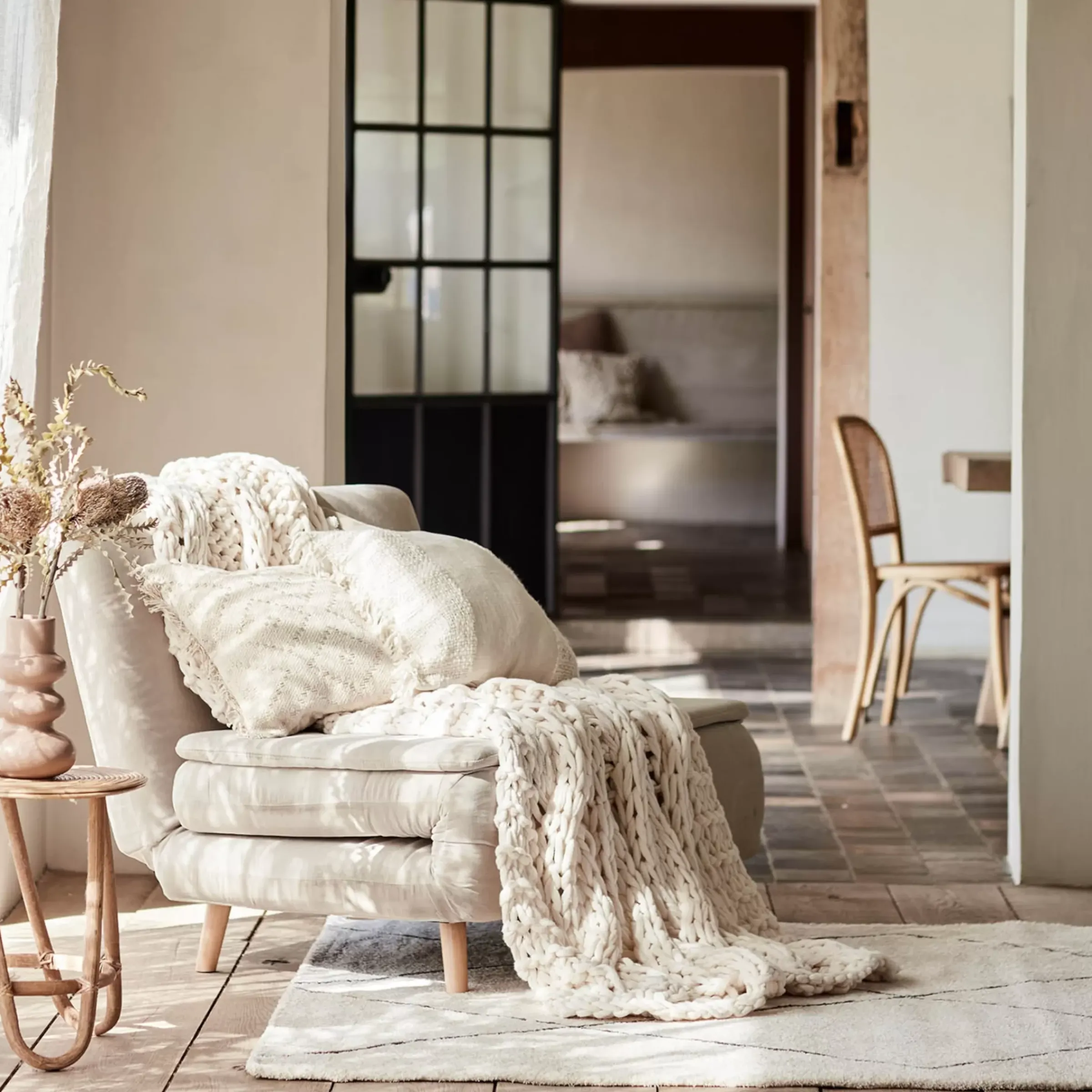 Depot Housse De Coussin En Tricot Stripe