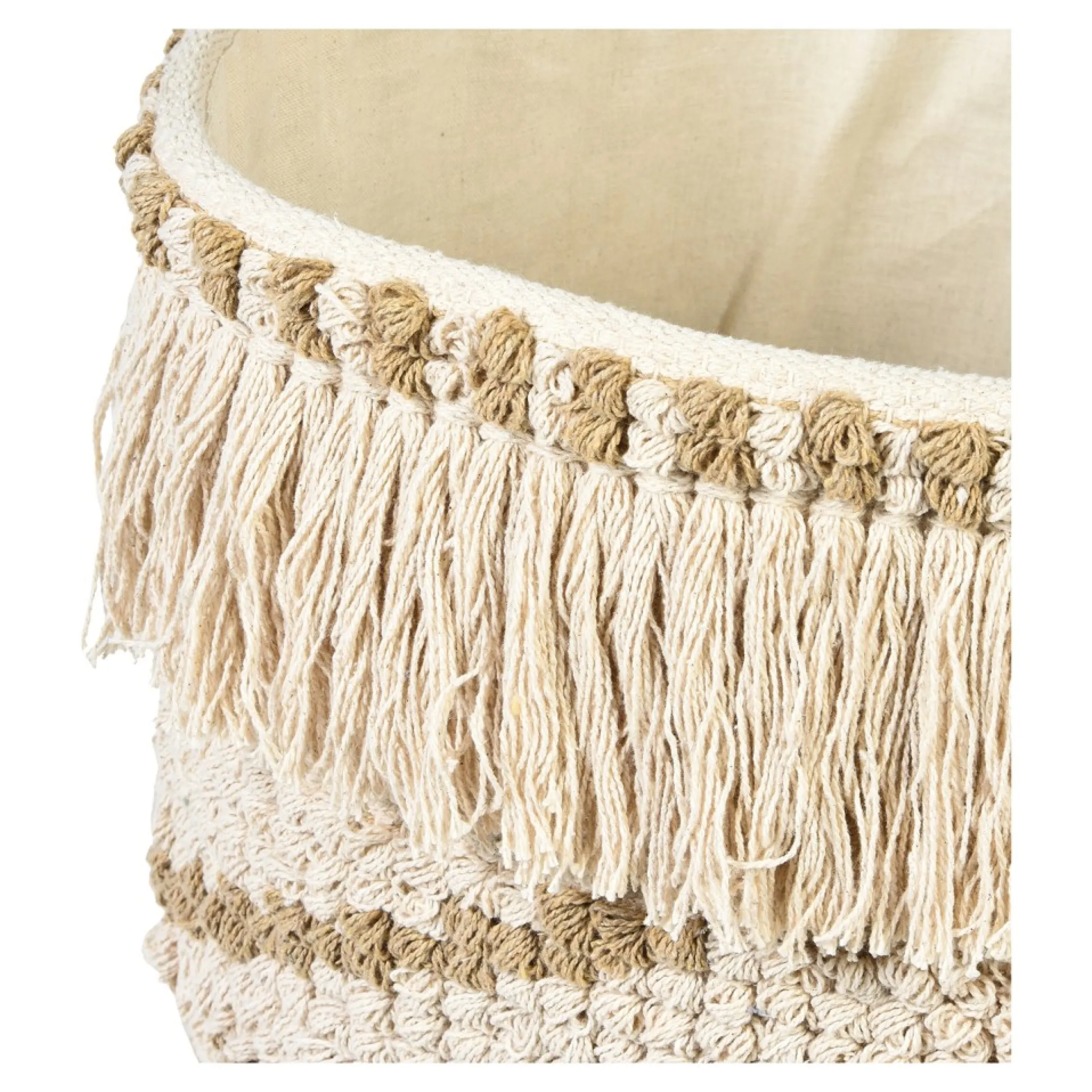 Depot Panier De Rangement Boho Fringes Store