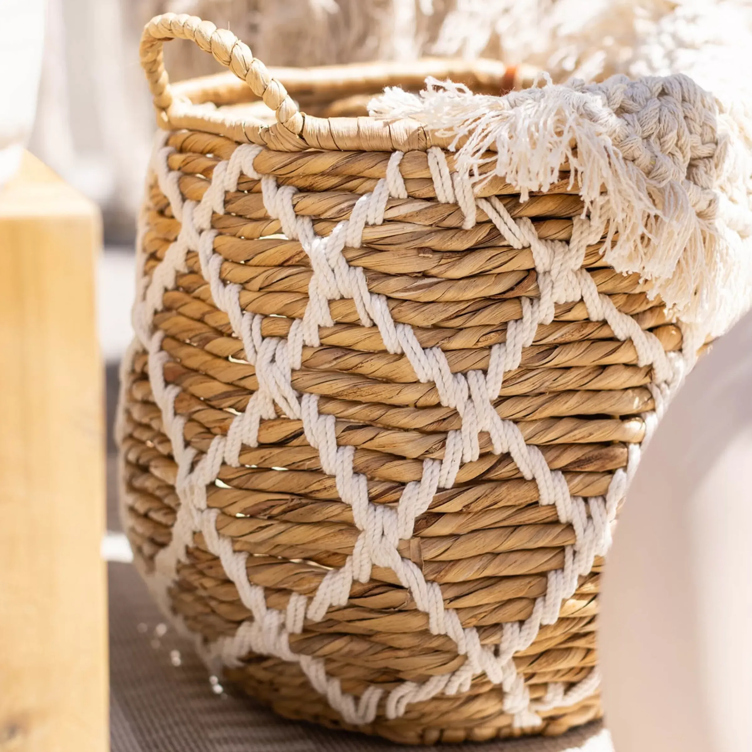 Depot Panier De Rangement Makramee Rope