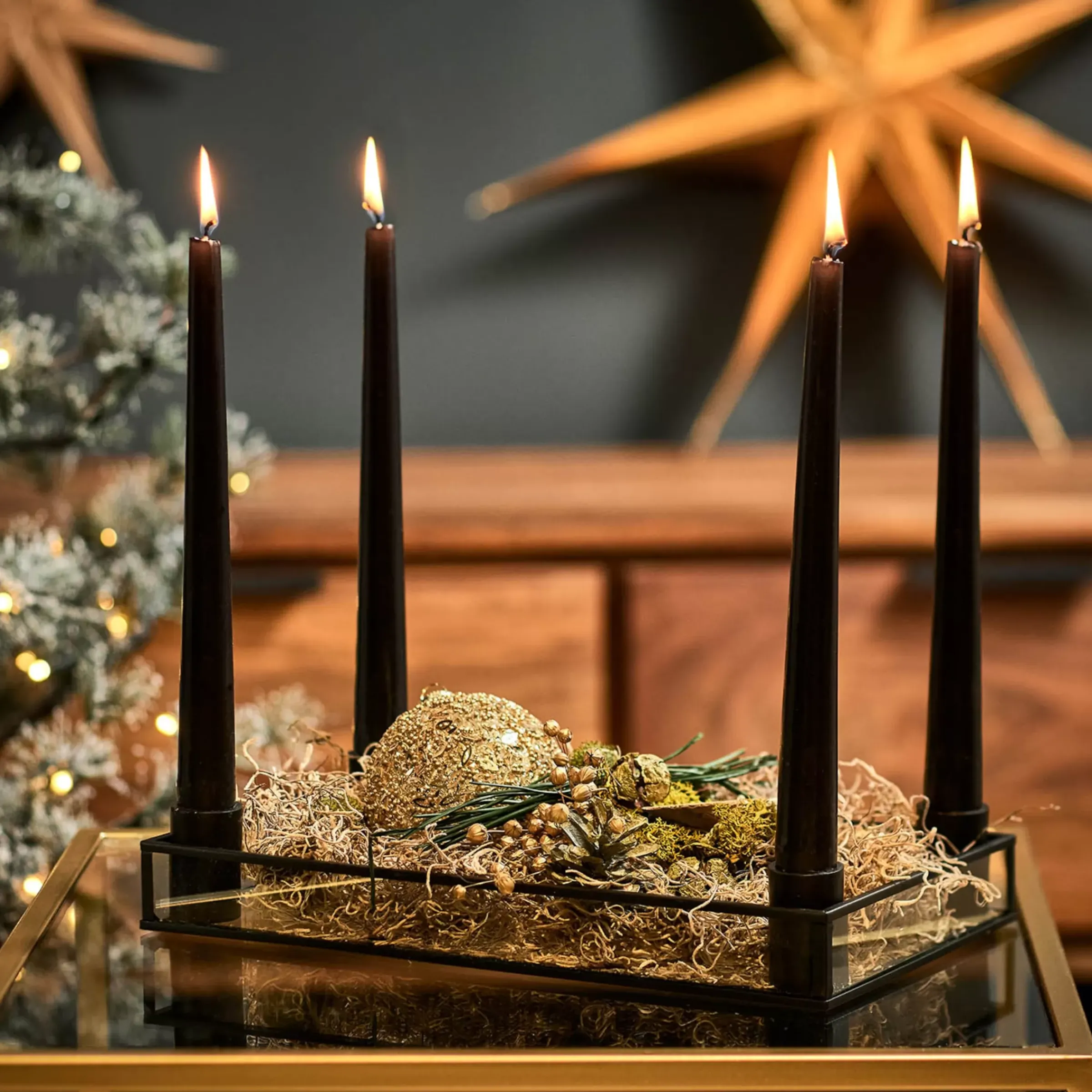 Depot Plateau Décoratif De Noël Silver Glam