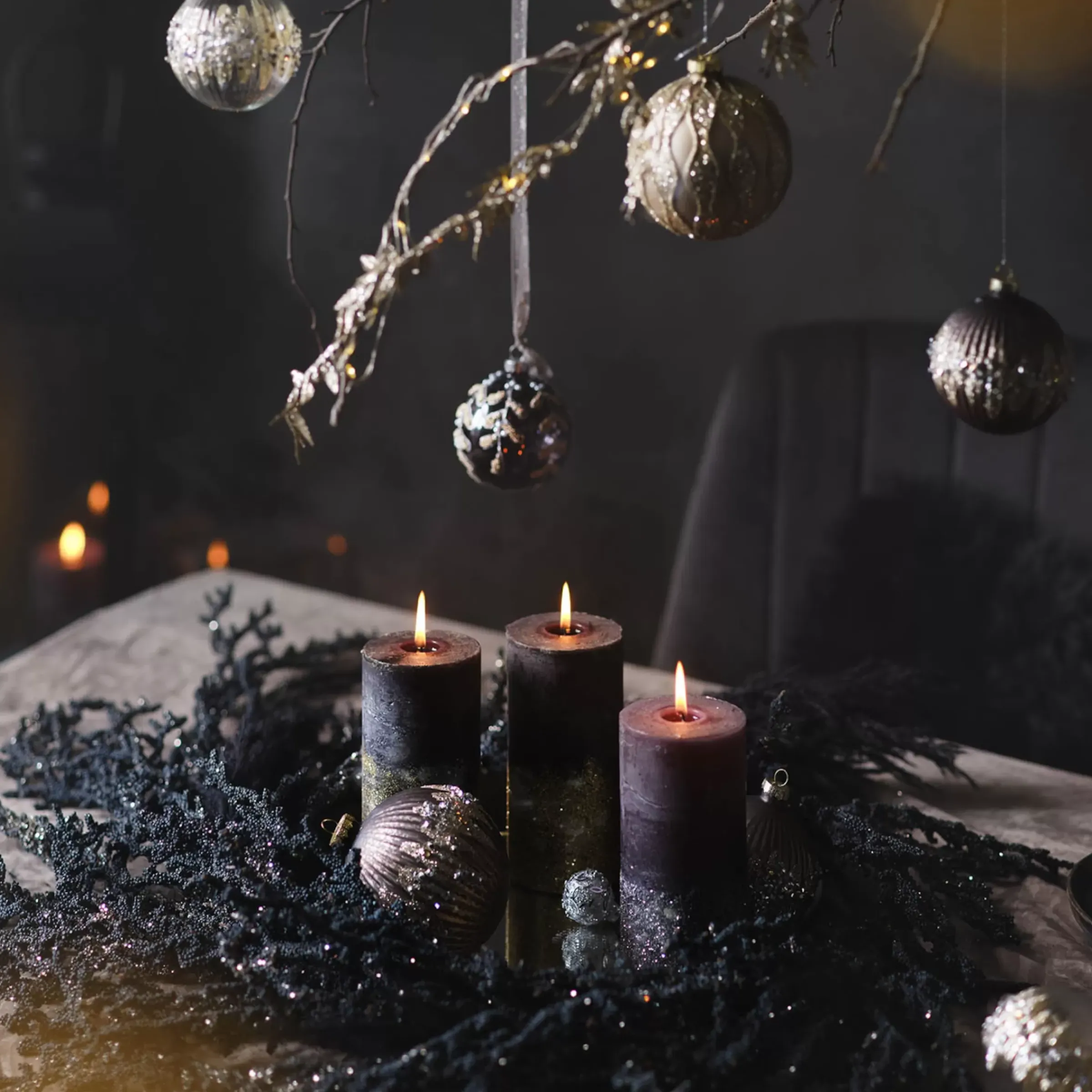 Depot Plateau Décoratif De Noël Silver Glam