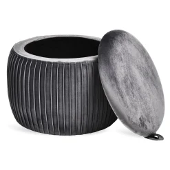 Depot Pouf En Velours Agnes Avec Espace De Rangement Fashion