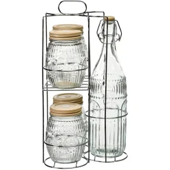 Depot Set Bouteille & Verre Romance Avec Support