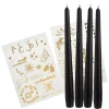 Depot Set De Bougies Pointues Avent Avec Autocollants Pour Bougies