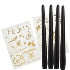 Depot Set De Bougies Pointues Avent Avec Autocollants Pour Bougies