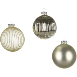 Depot Set De Boules De Noël En Verre Rainure
