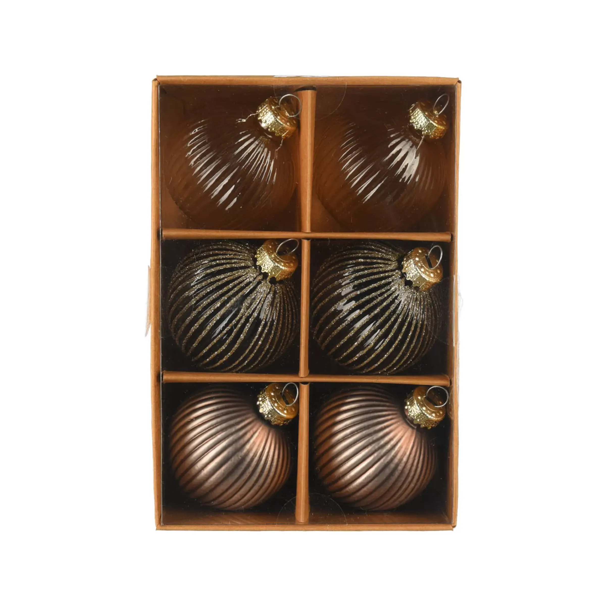 Depot Set De Boules De Noël En Verre Rainure