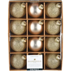 Depot Set De Boules De Noël En Verre Glam Mix