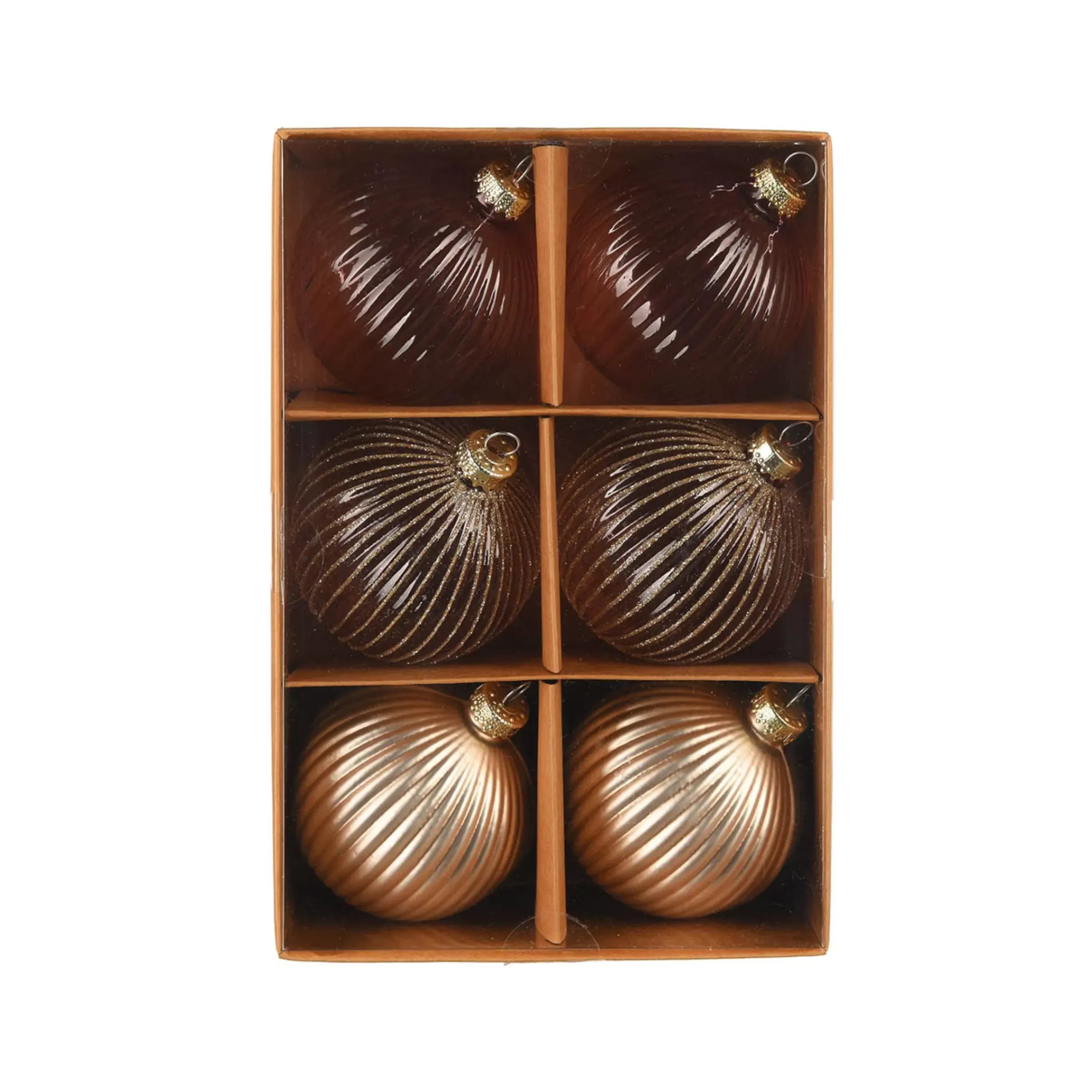 Depot Set De Boules De Noël En Verre Rainure