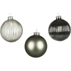 Depot Set De Boules De Noël En Verre Rainure
